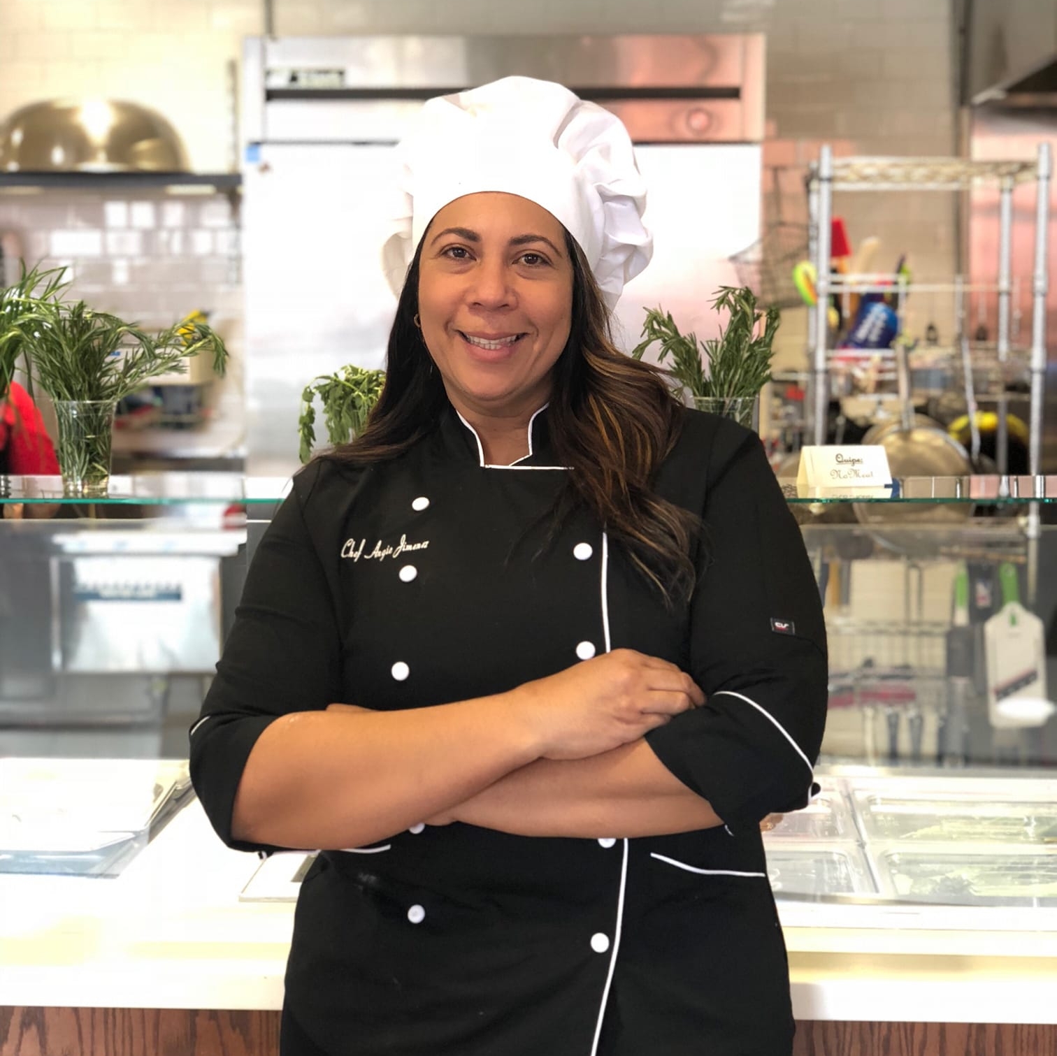 Chef Angie Jimenez in her kitchen